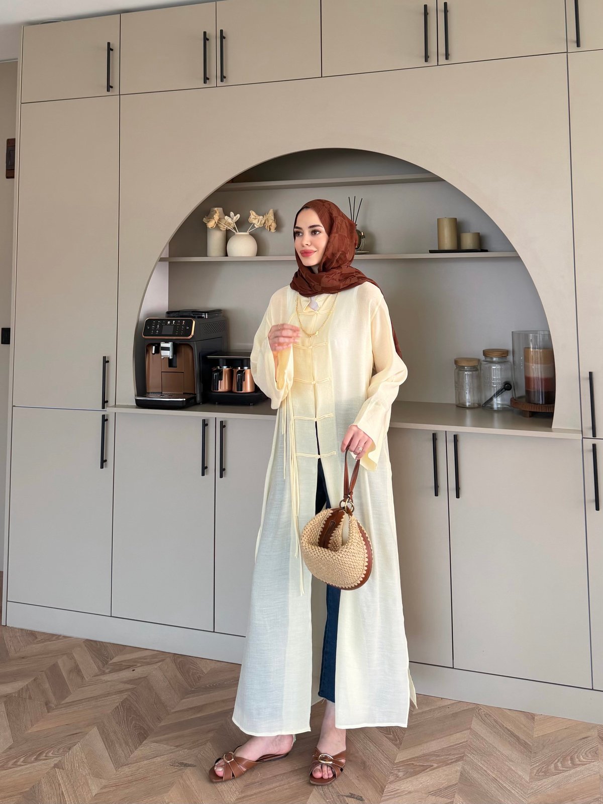 Mivera Yırtmaçlı Bluz/Kimono Butteryellow (4538)