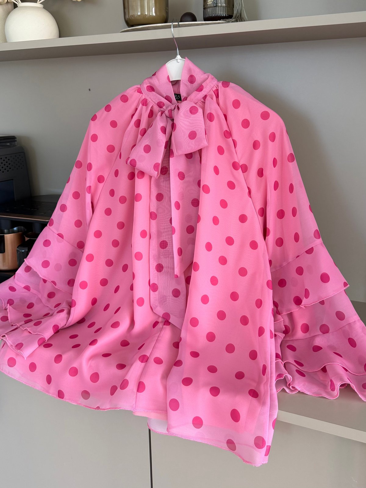 Morrow Puantiyeli Bluz Pembe 