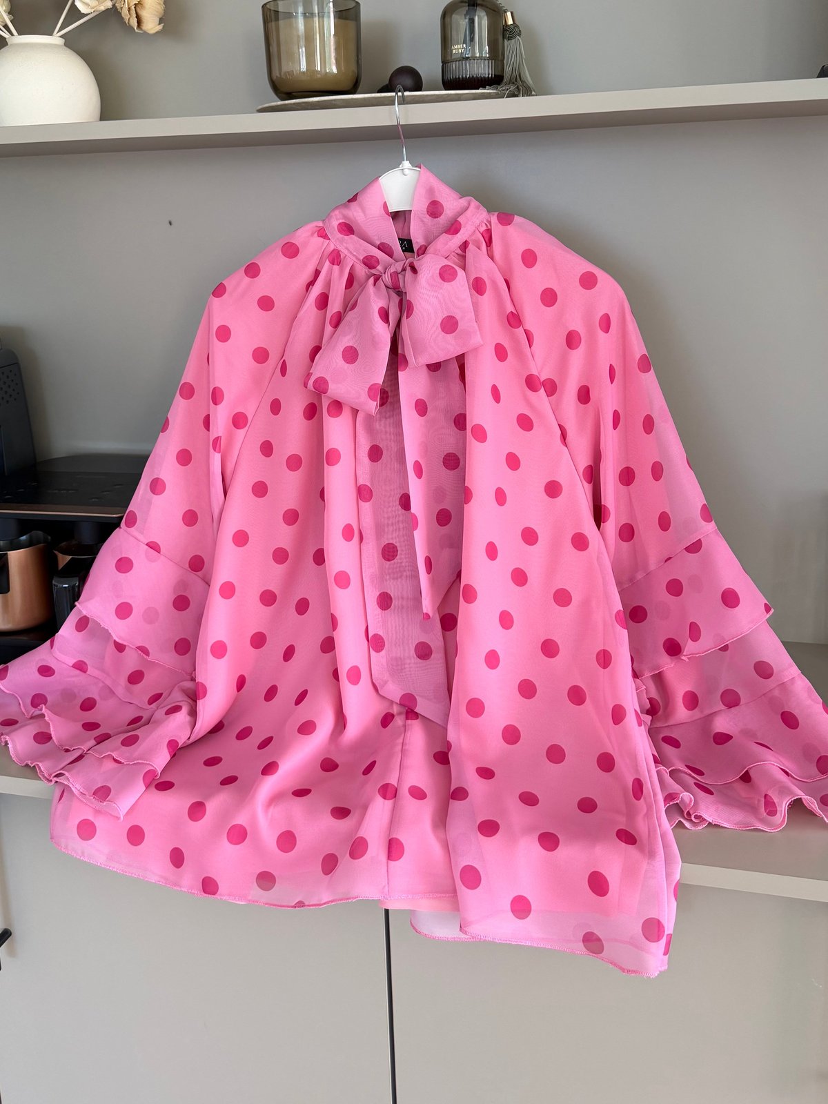 Morrow Puantiyeli Bluz Pembe 