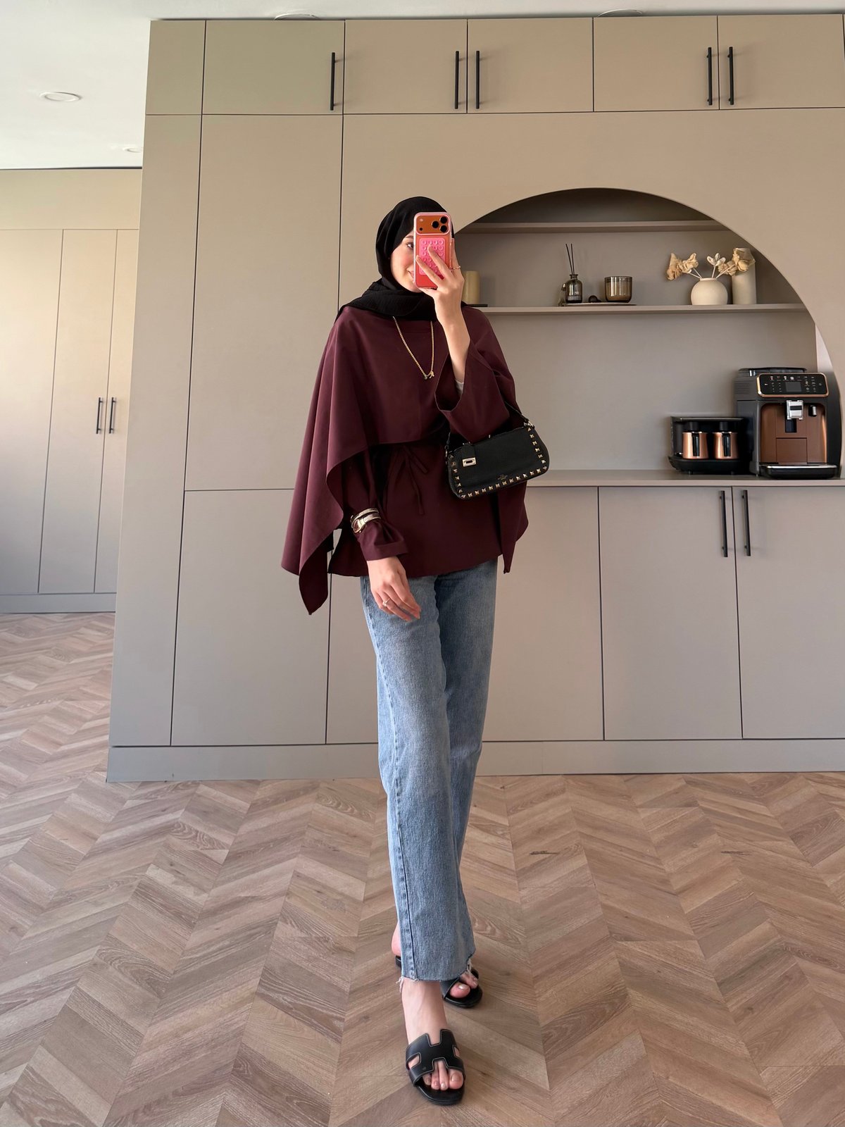 Motto Pelerin Yakalı Bluz Bordo (4506)
