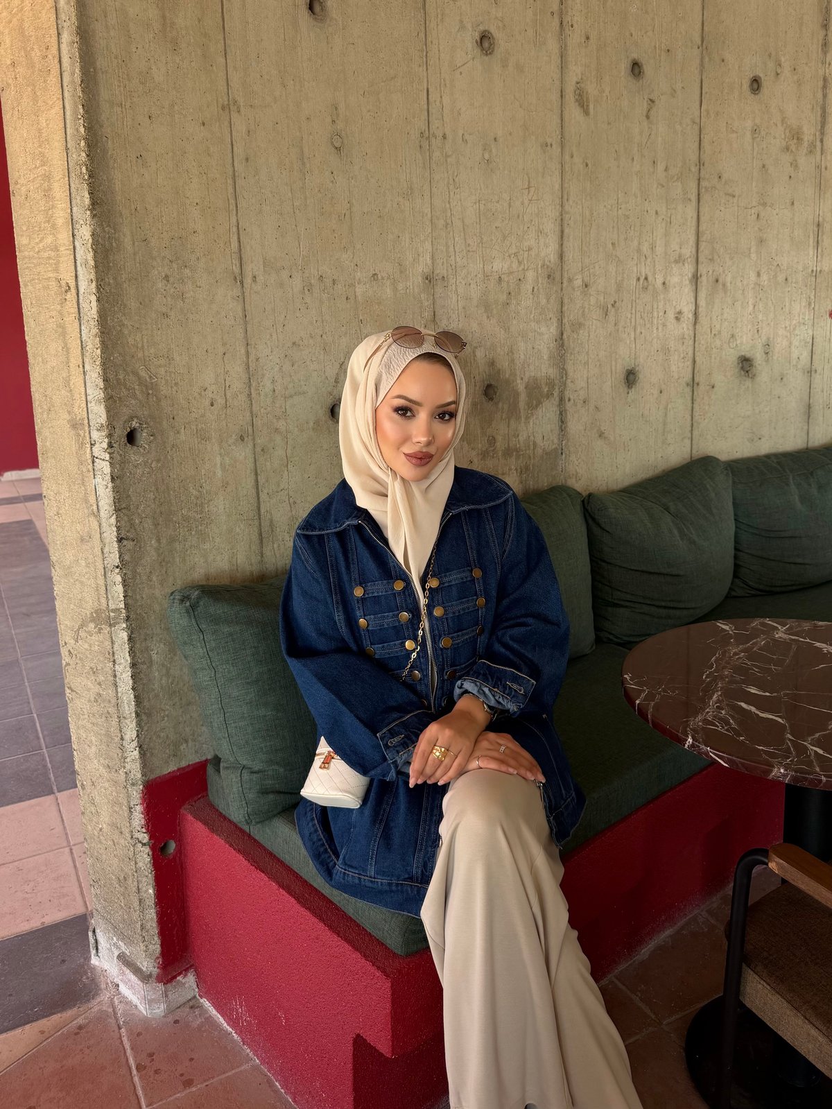 Neris Çin Kapama Detaylı Kot Ceket Açık Mavi (0725)