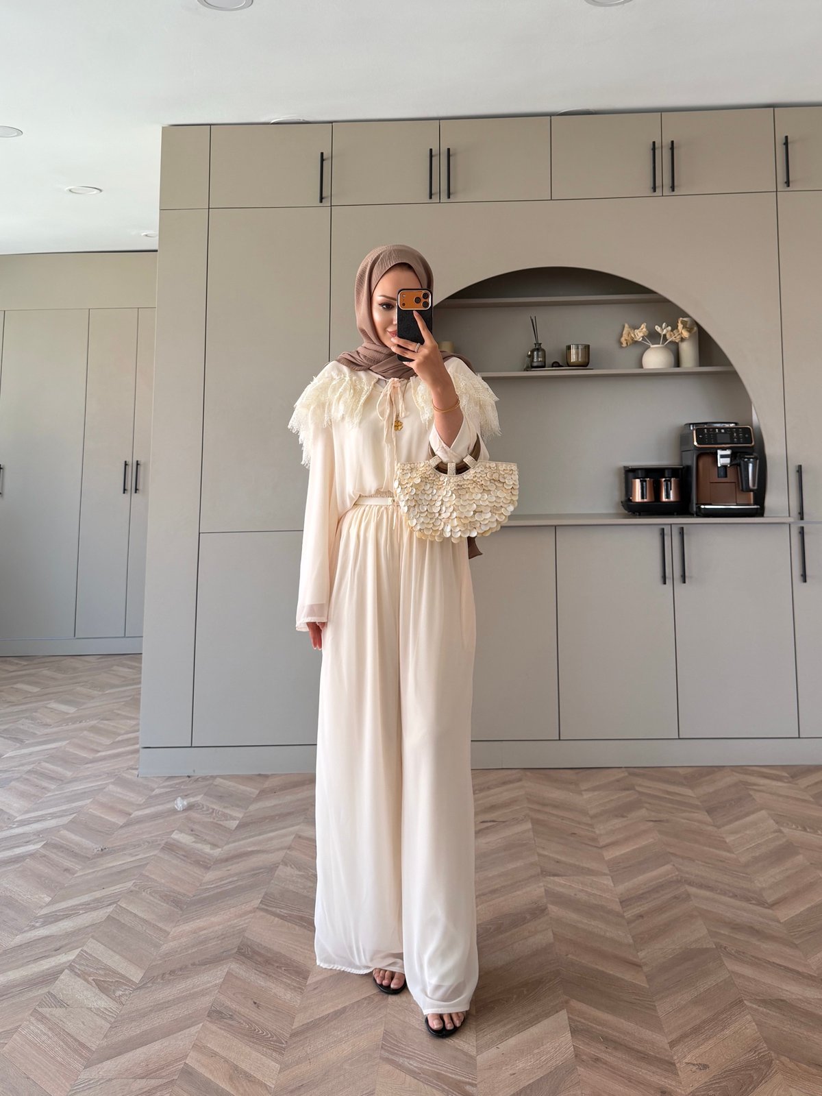 Necta Dantelli Pantolon Takım Bej (5808)