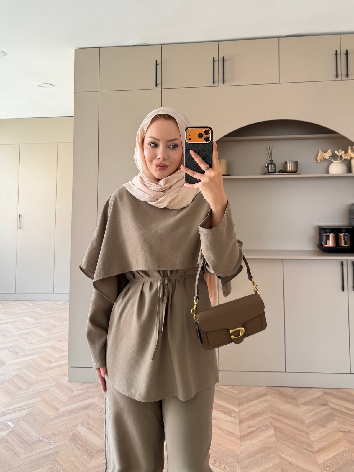 Nicole Modal Pantolonlu Takım Haki (1484)