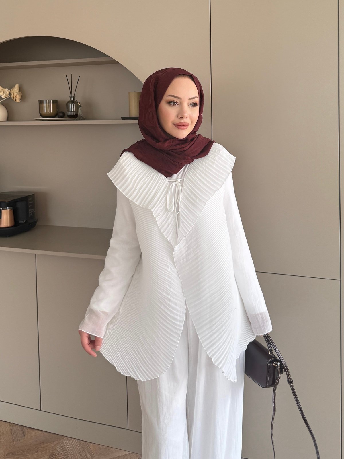 Ocea Korsaj Detaylı Takım Ekru (5804)