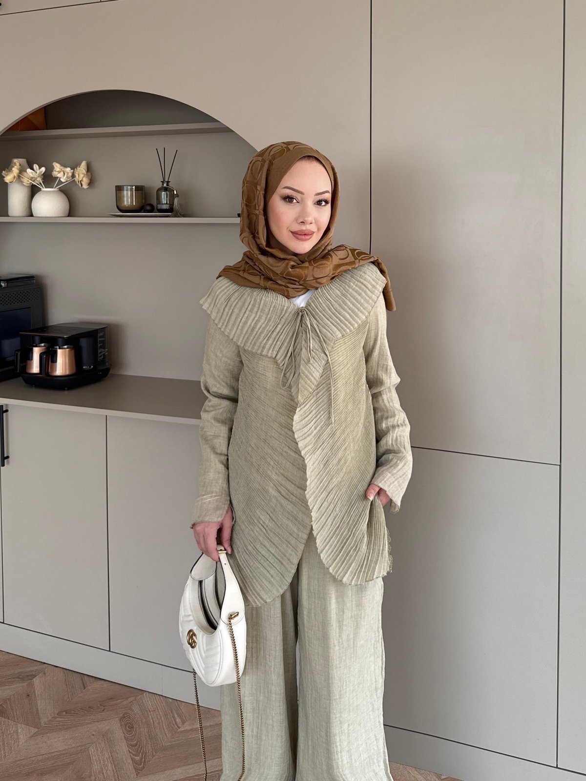 Ocea Korsaj Detaylı Takım Haki (5804)