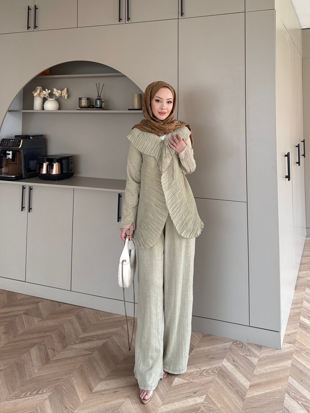 Ocea Korsaj Detaylı Takım Haki (5804)