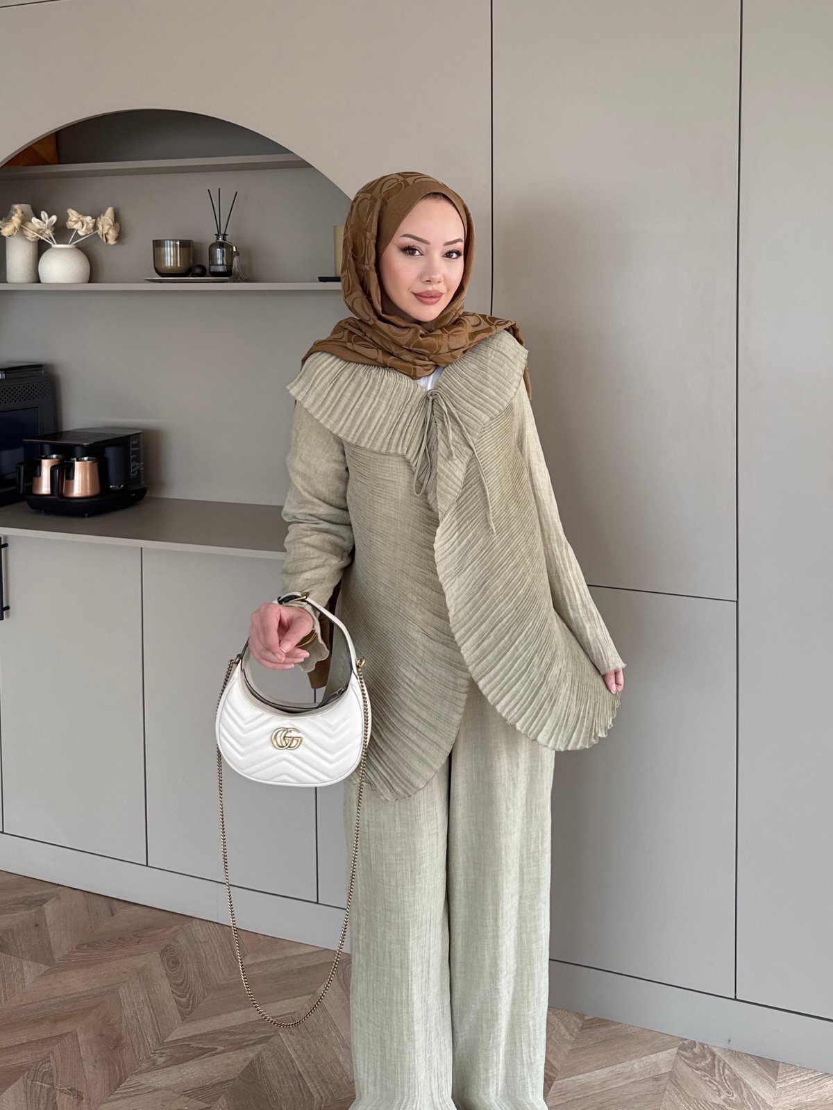 Ocea Korsaj Detaylı Takım Haki (5804)