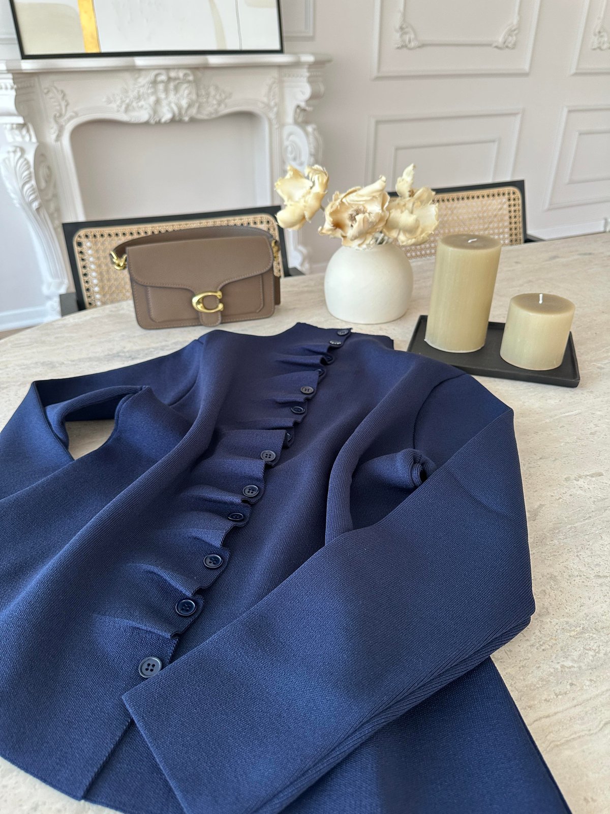 Odella Çelik Örme Hırka Lacivert