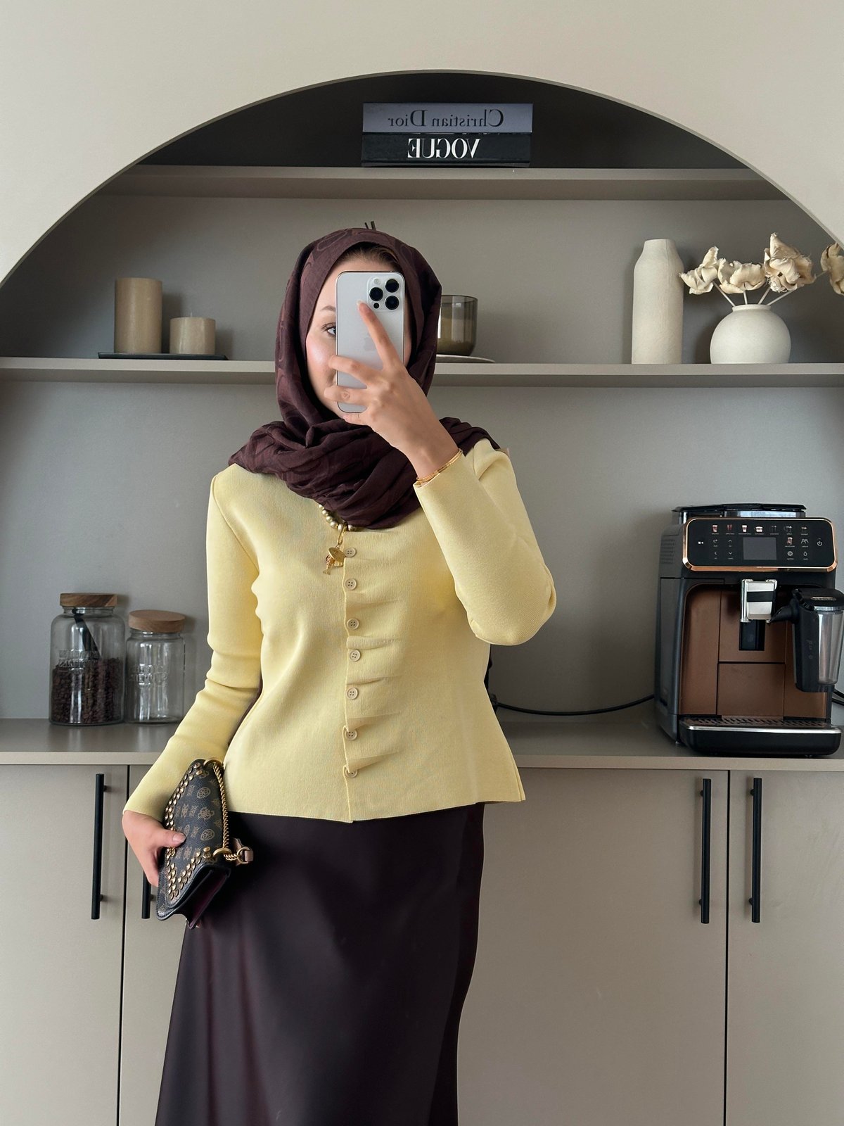 Odella Çelik Örme Hırka Sarı