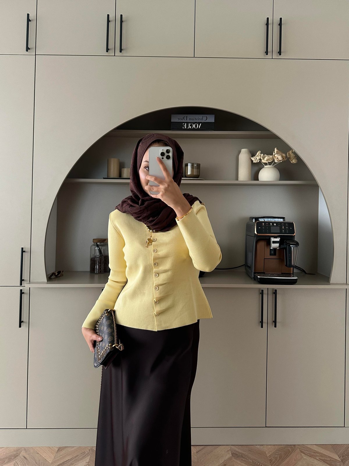 Odella Çelik Örme Hırka Sarı