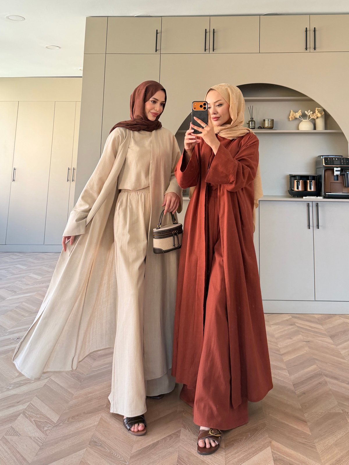 Odessa Pantolonlu Kimono Takım Bej (4518)