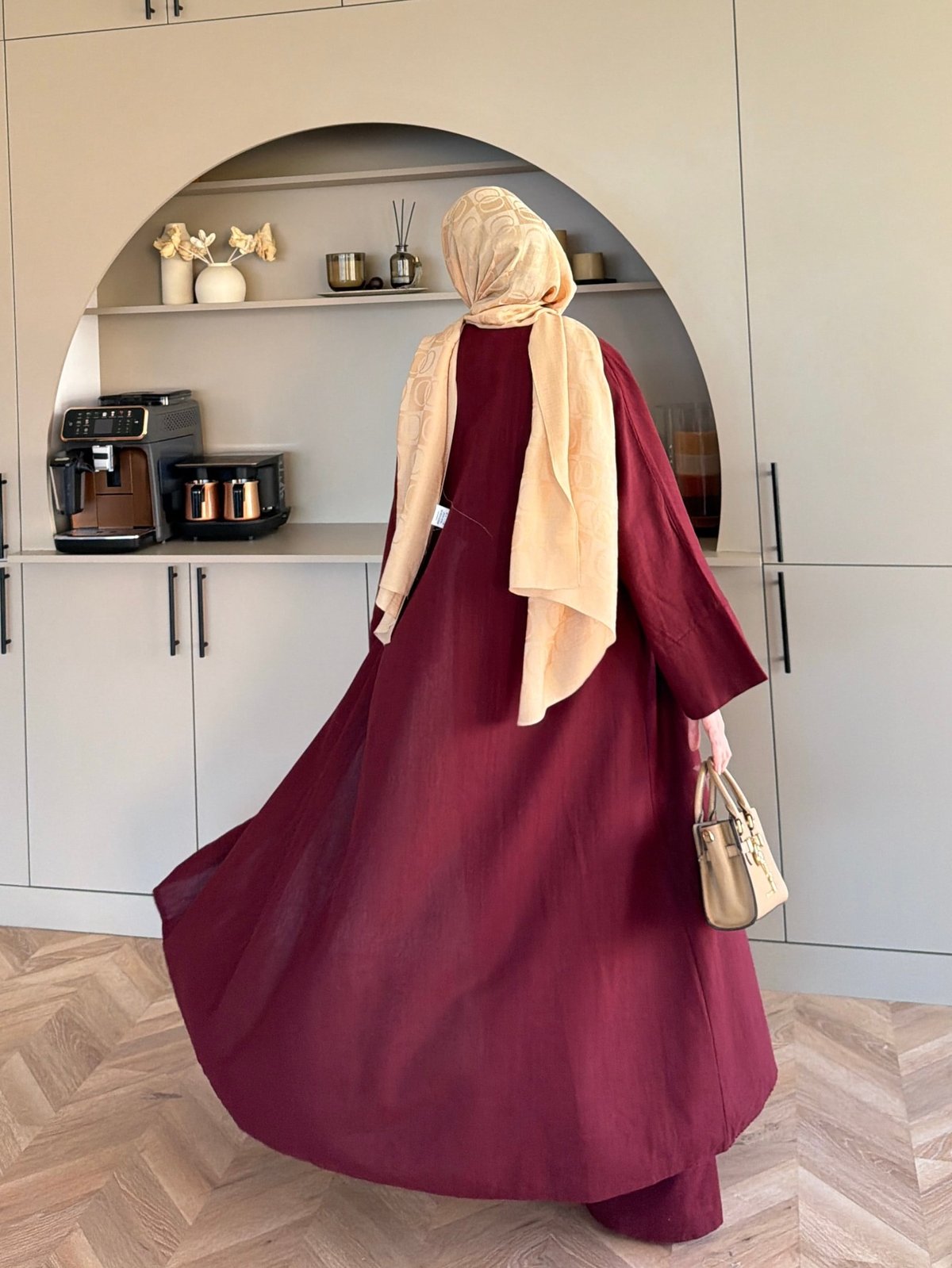 Odessa Pantolonlu Kimono Takım Bordo (4518)