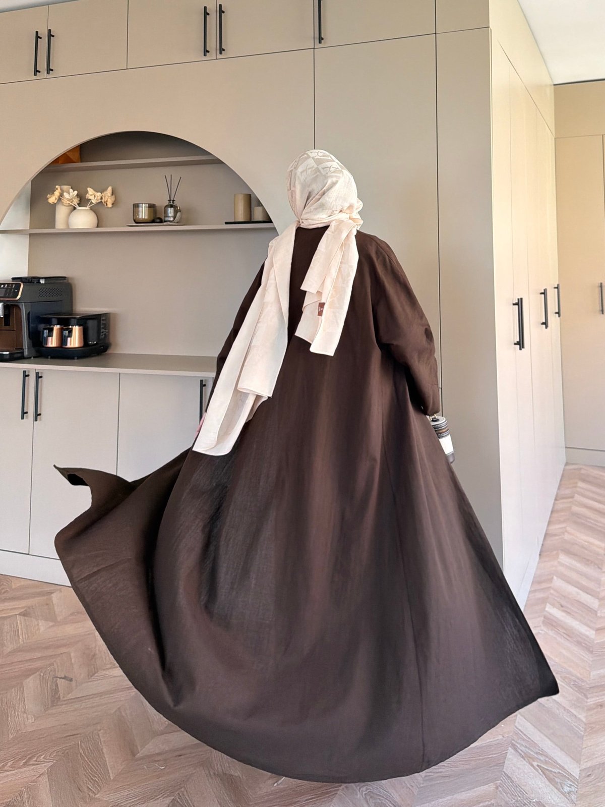 Odessa Pantolonlu Kimono Takım Kahve (4518)