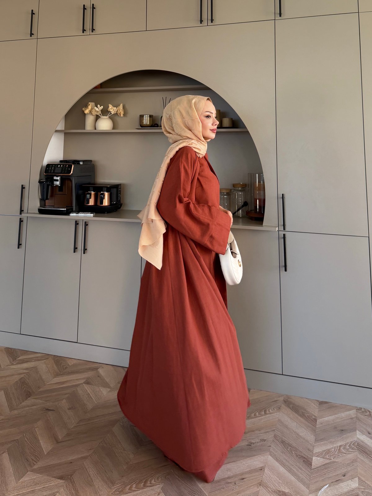 Odessa Pantolonlu Kimono Takım Kiremit (4518)