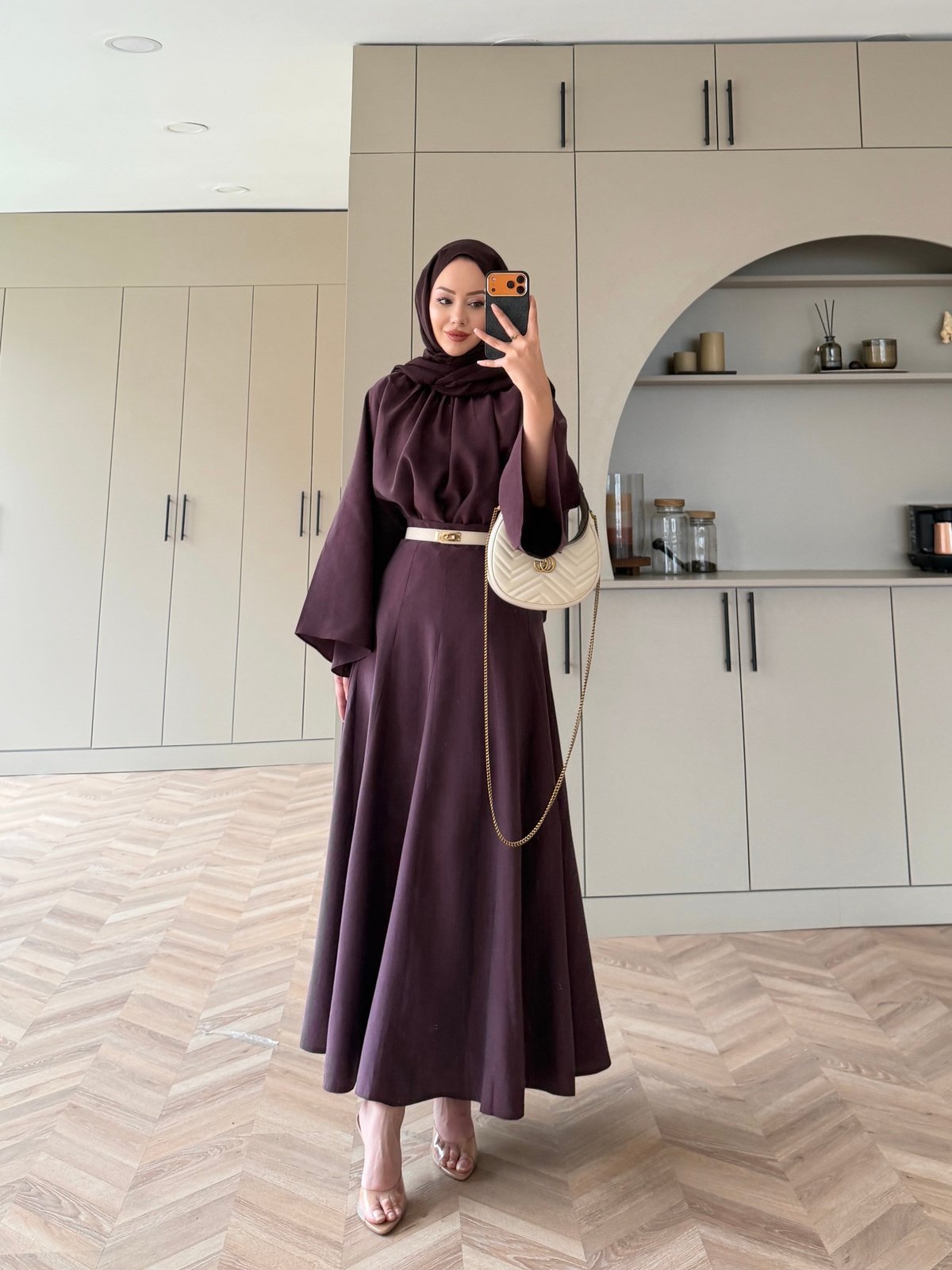 Olive Etekli Takım Mürdüm (7151) 