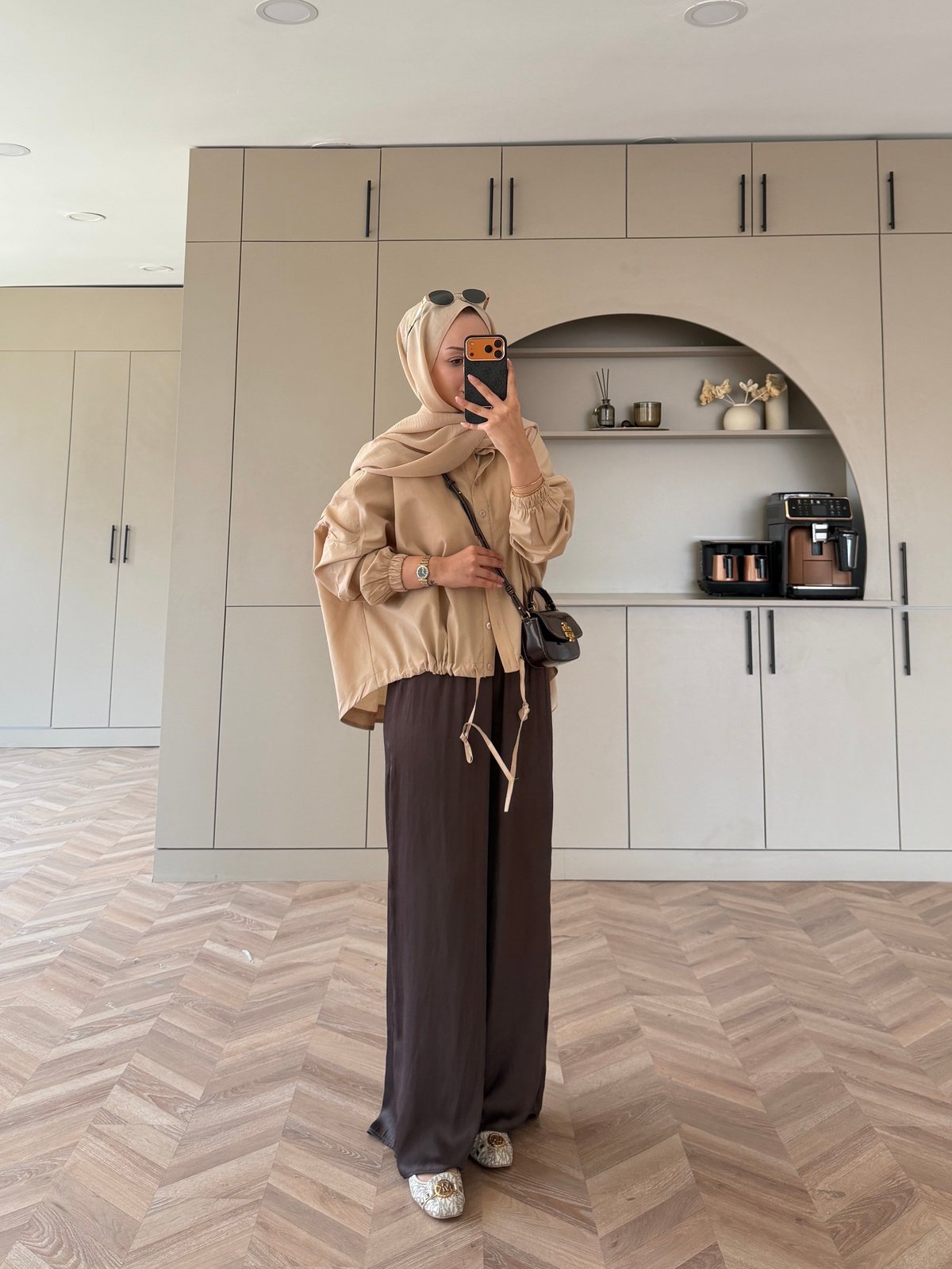 Mireya Bağlama Detaylı Gömlek Bej (4530)