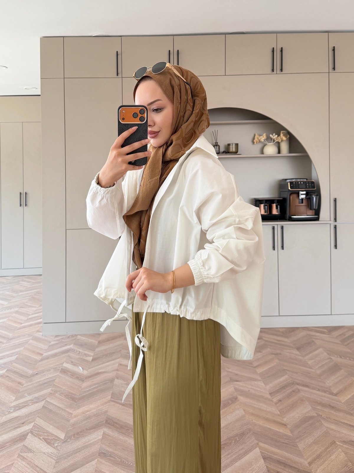 Mireya Bağlama Detaylı Gömlek Beyaz (4530)
