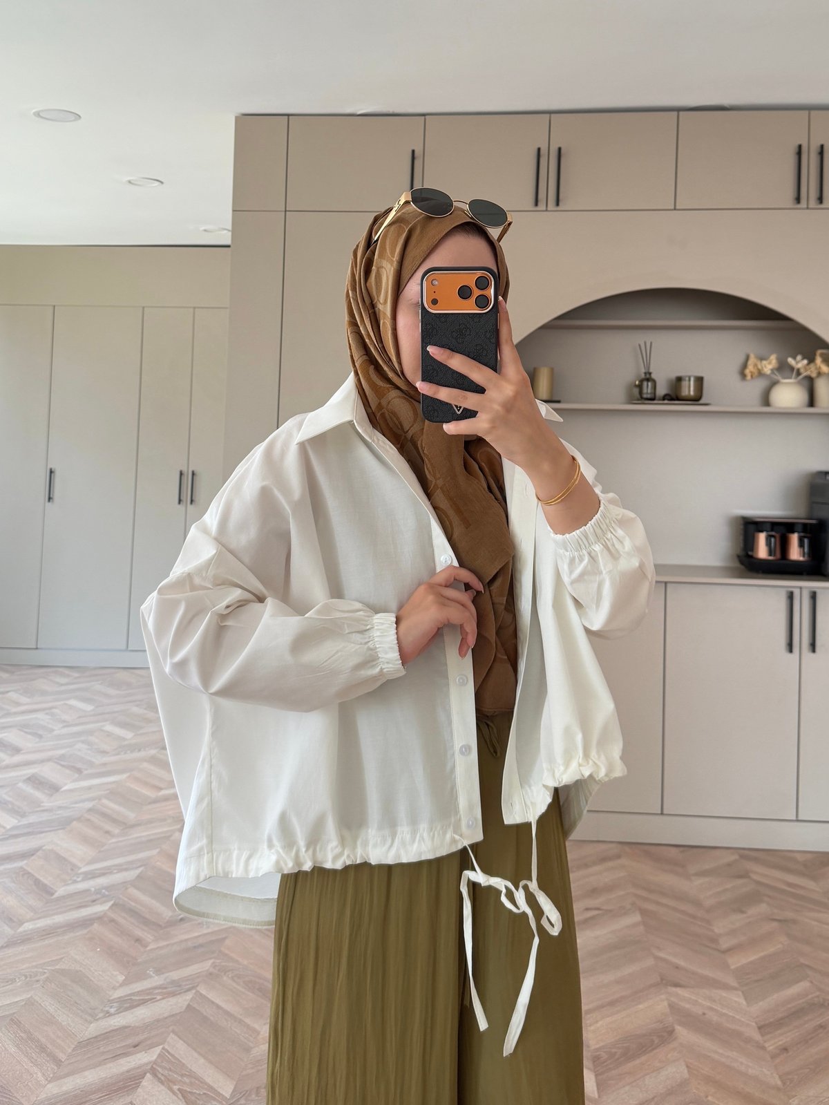 Mireya Bağlama Detaylı Gömlek Beyaz (4530)