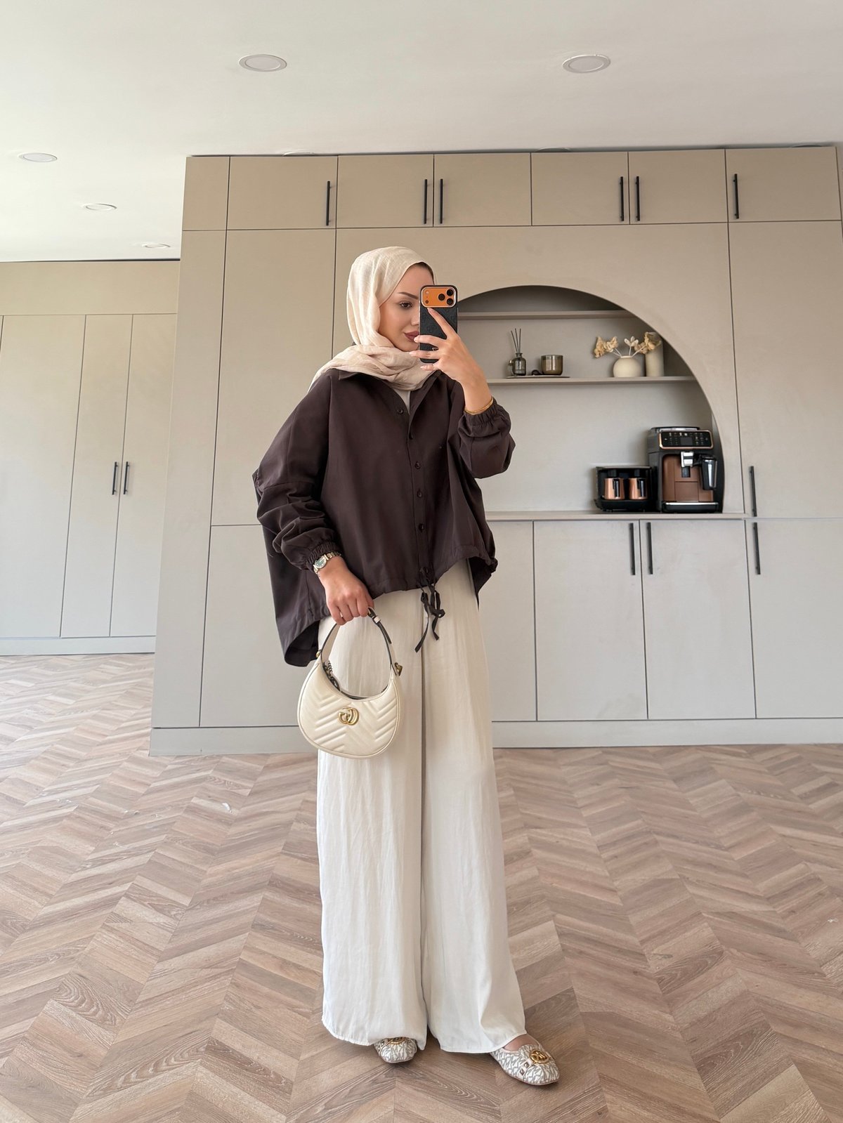 Mireya Bağlama Detaylı Gömlek Kahve (4530)