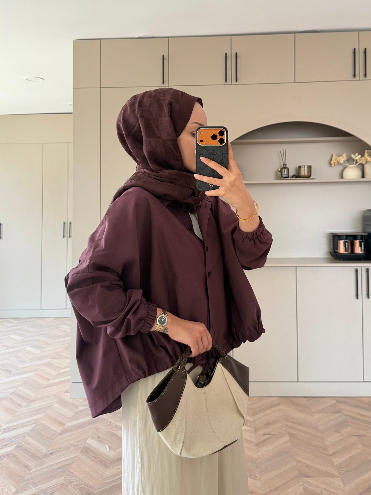 Mireya Bağlama Detaylı Gömlek Mürdüm (4530)