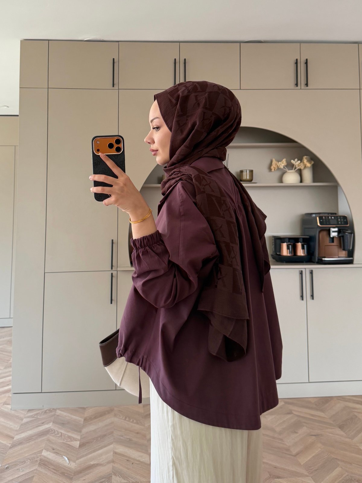 Mireya Bağlama Detaylı Gömlek Mürdüm (4530)