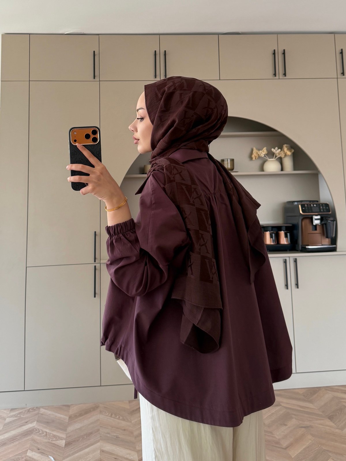 Mireya Bağlama Detaylı Gömlek Mürdüm (4530)