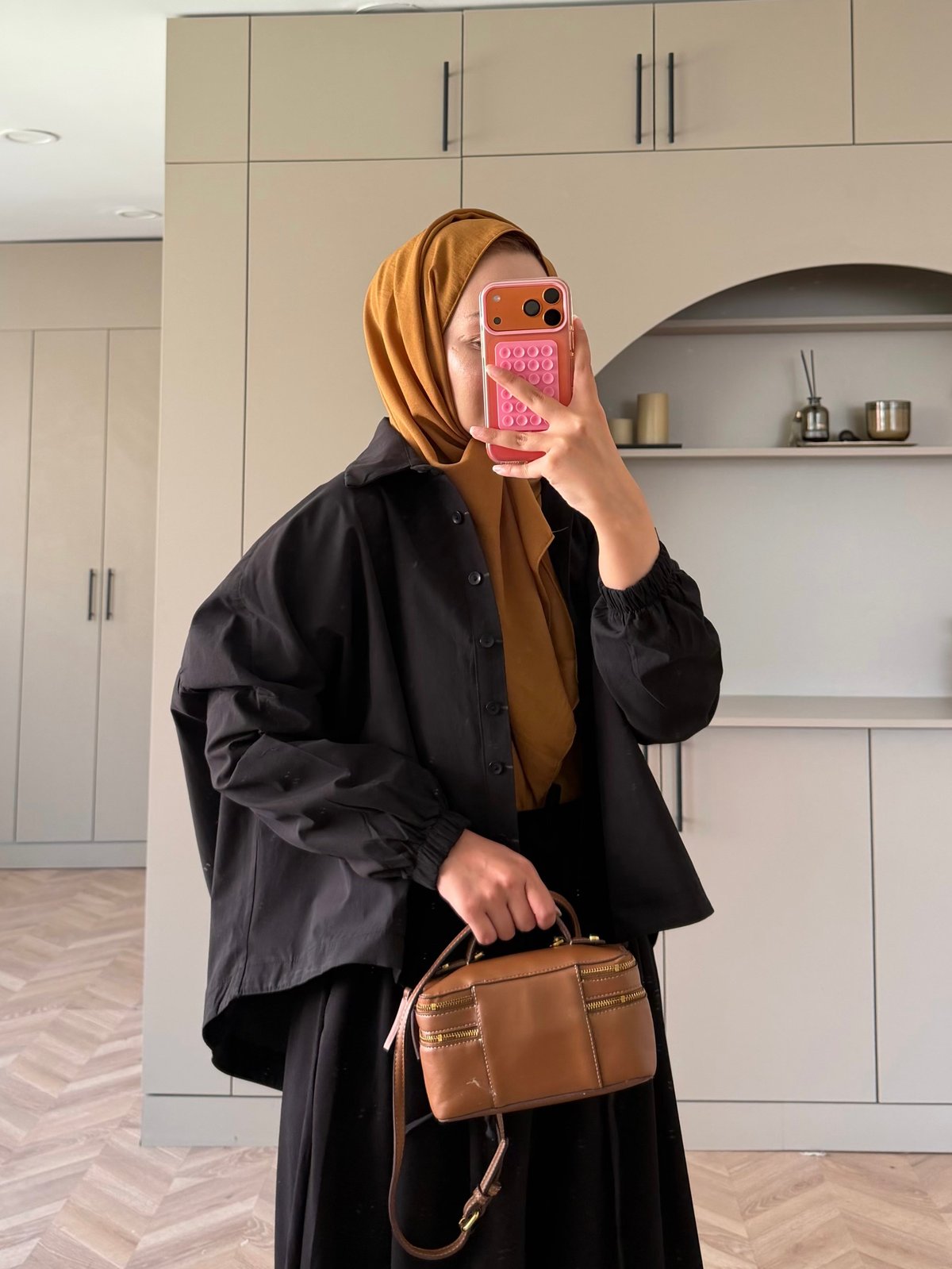 Oversize Büzgülü Gömlek Siyah (4530)