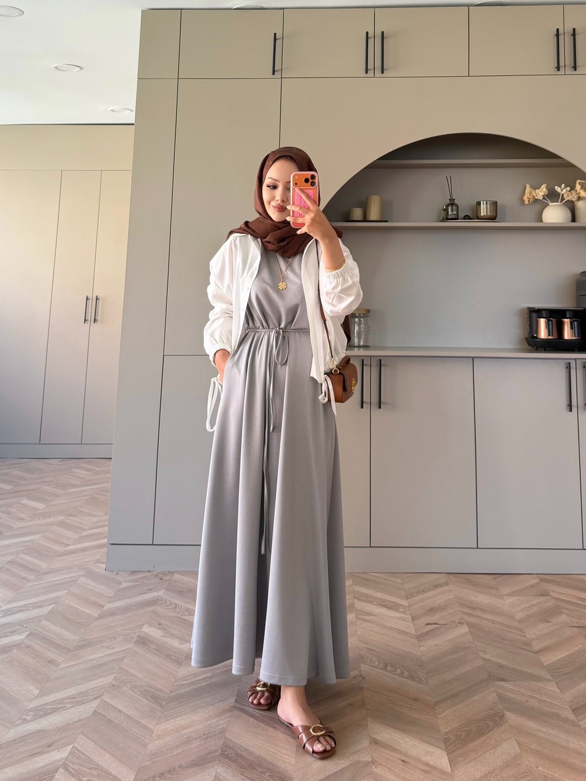 Oysh İçlik Elbise Gri (4547)