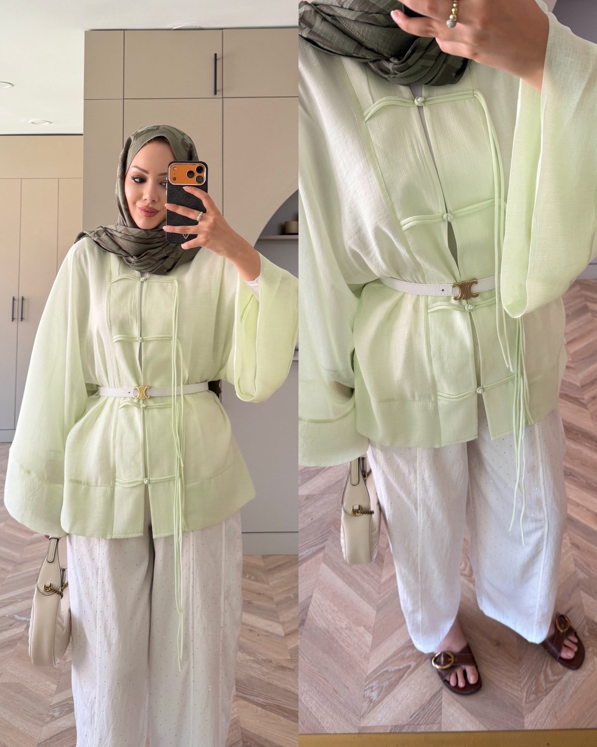 Peri Kimono Ceket Çağla Yeşili (2366)
