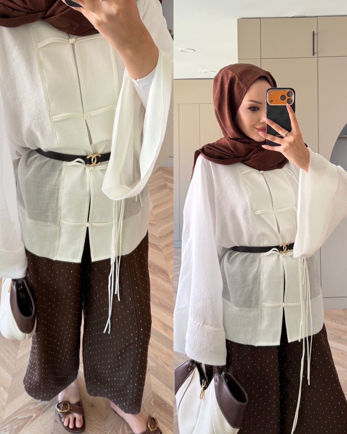 Peri Kimono Ceket Ekru (2366)