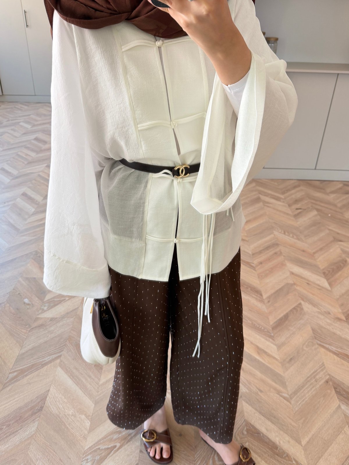 Peri Kimono Ceket Ekru (2366)