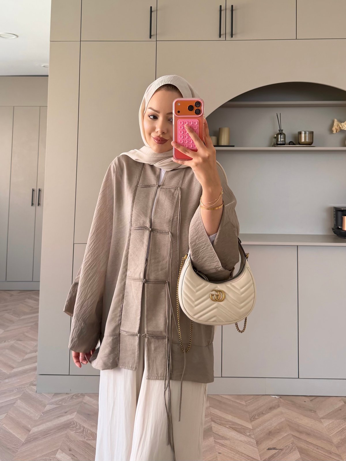 Peri Kimono Ceket Gri (2366)