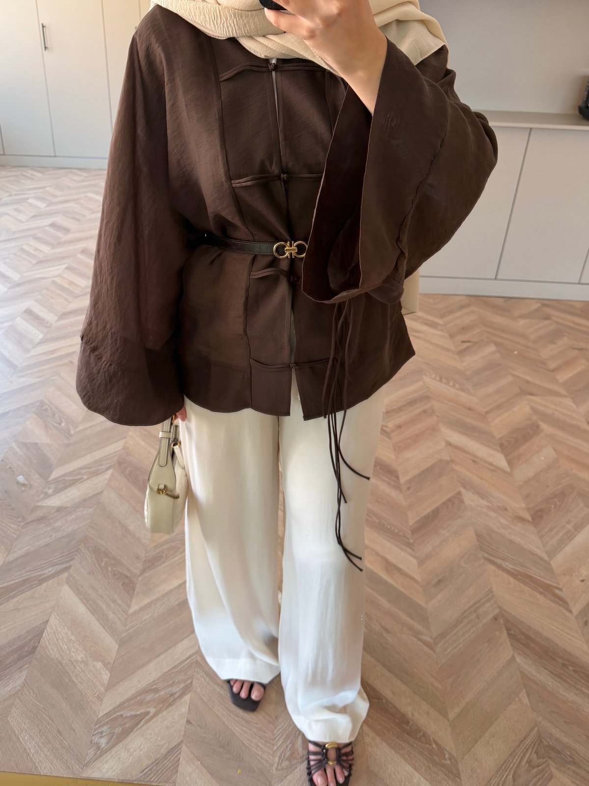Peri Kimono Ceket Kahve (2366)
