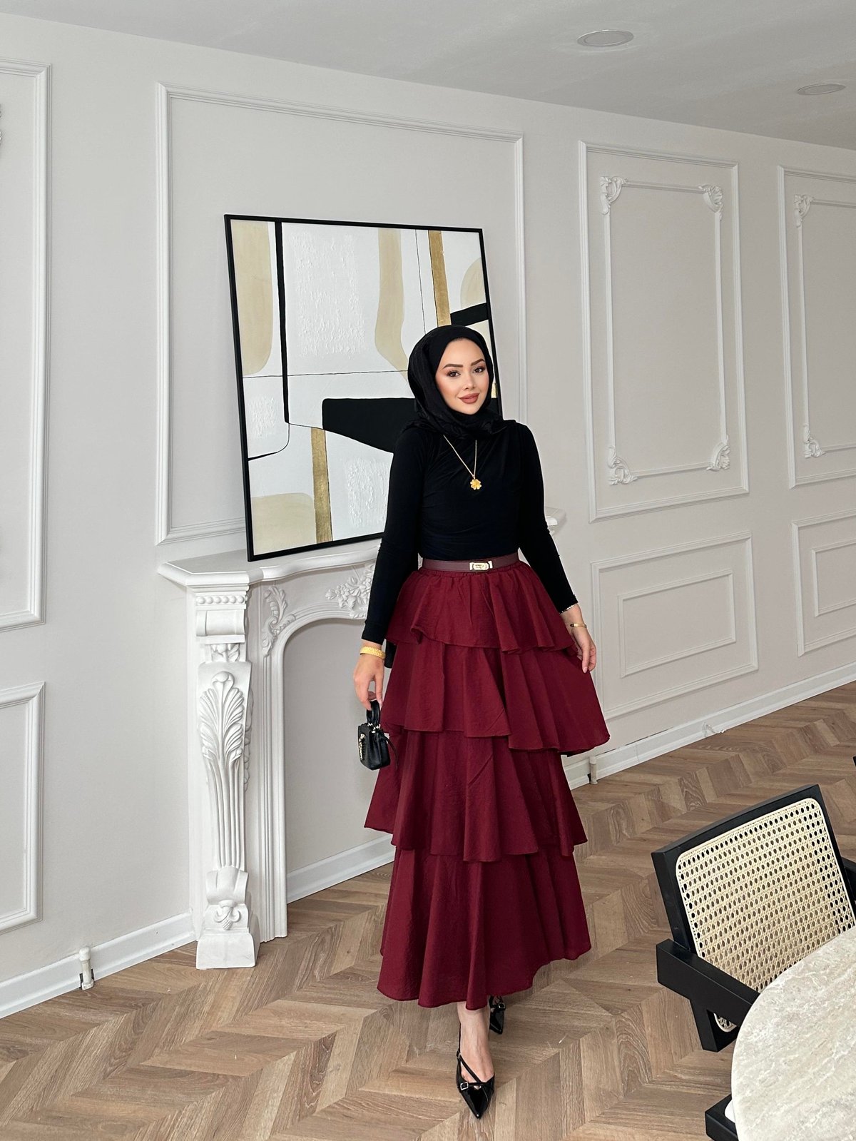 Premium Katkat Etek Bordo
