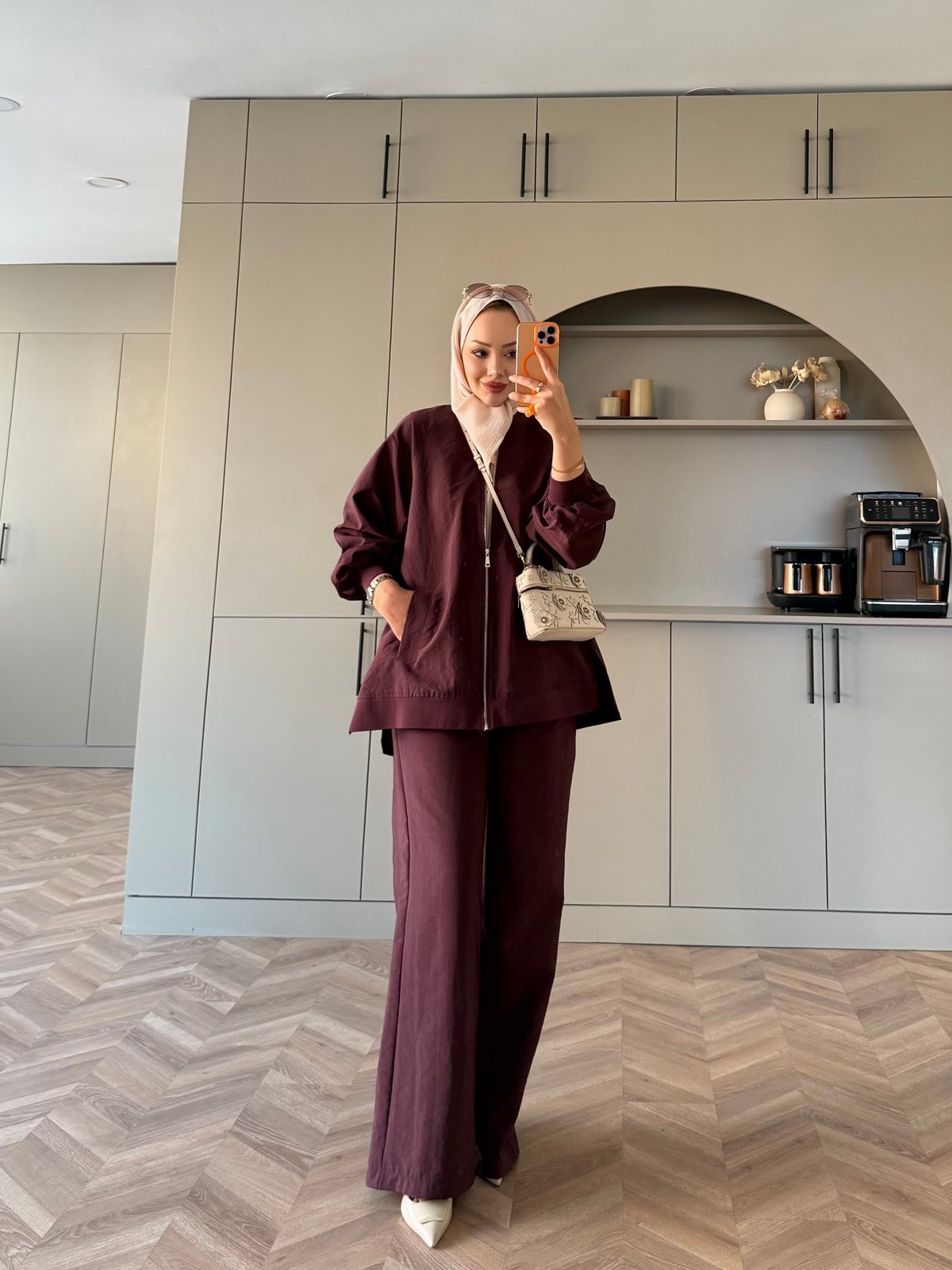 Pulp Bomber Pantolonlu Takım Mürdüm (4582)