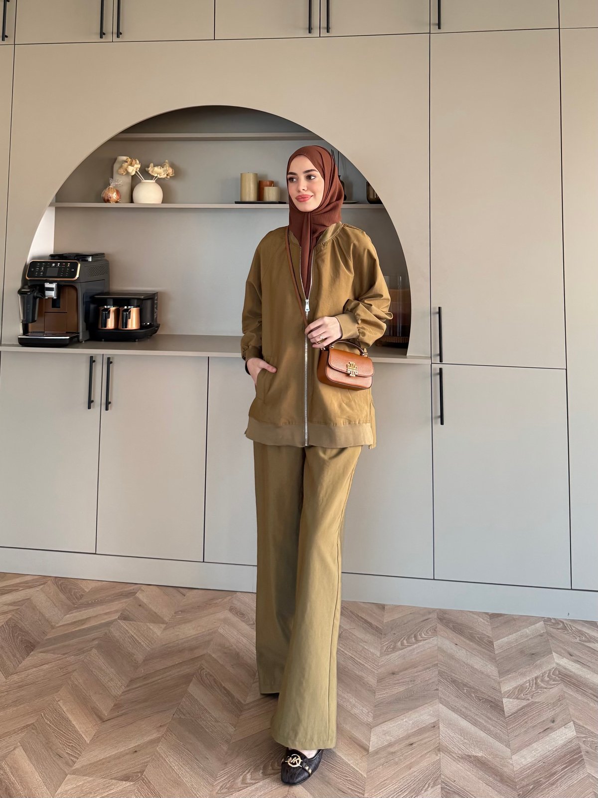 Pulp Bomber Pantolonlu Takım Yağ Yeşili (4582)