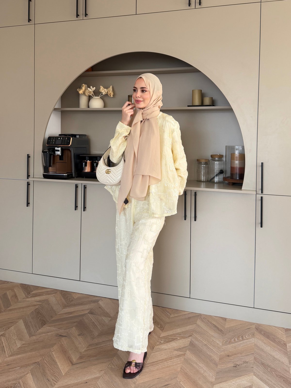 Râha İthal Pantolonlu Takım Bej (5820)