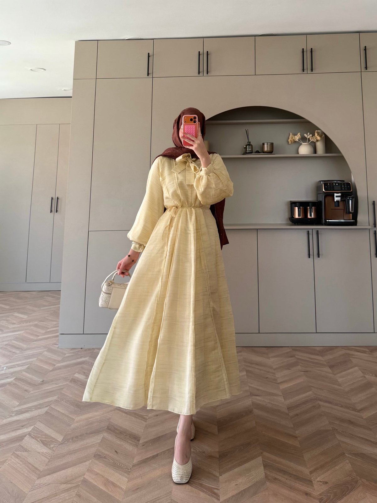 Raven Bağlama Detaylı Elbise Butteryellow (4544)