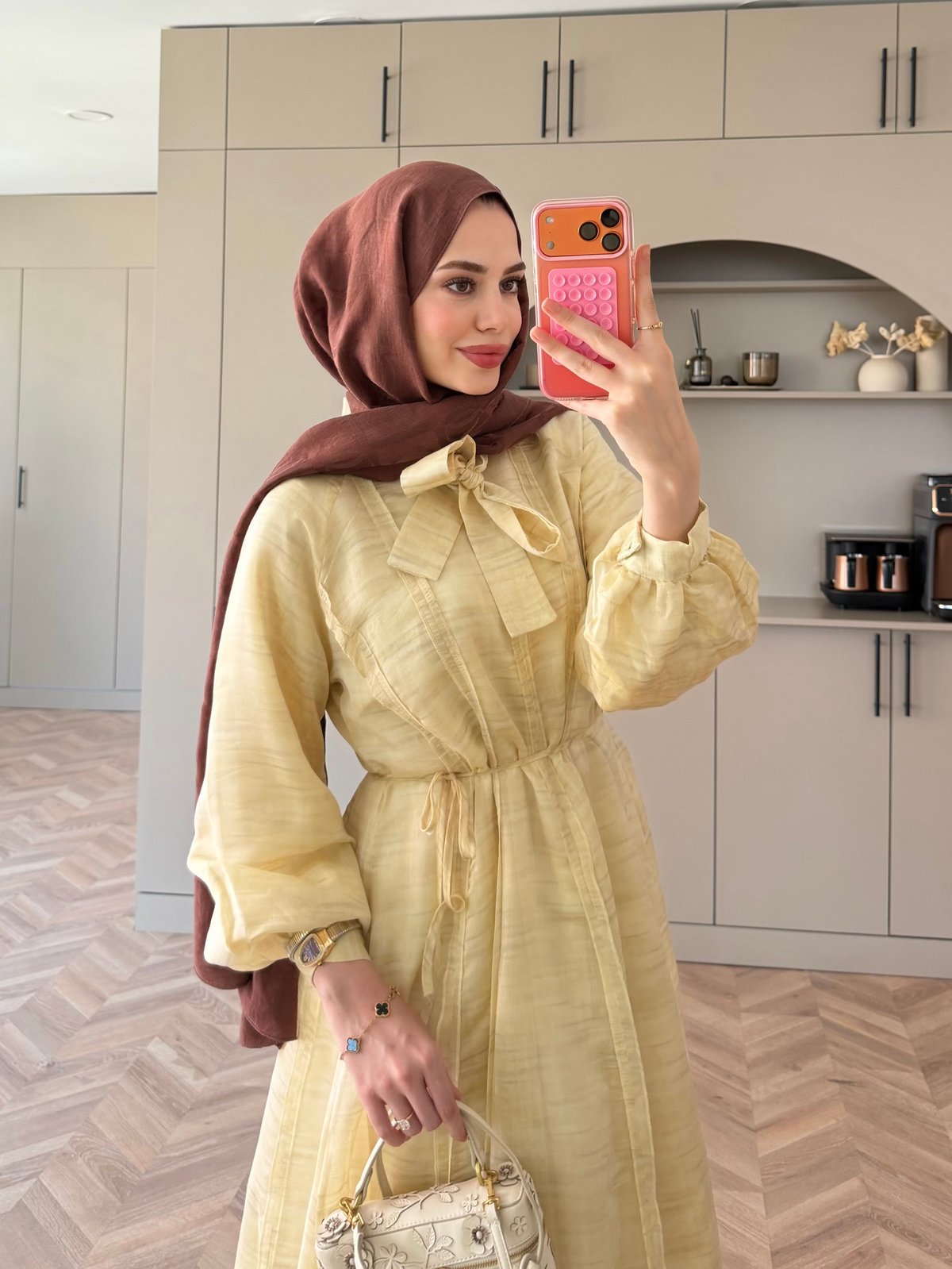 Raven Bağlama Detaylı Elbise Butteryellow (4544)