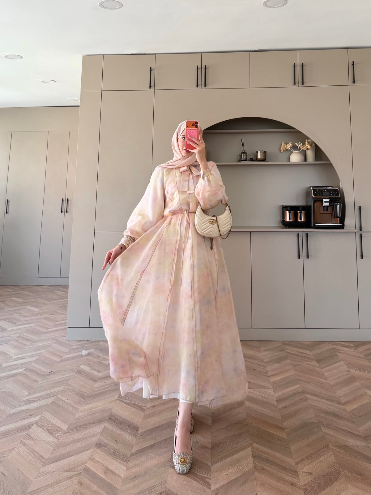 Raven Bağlama Detaylı Elbise Pembe (4544)
