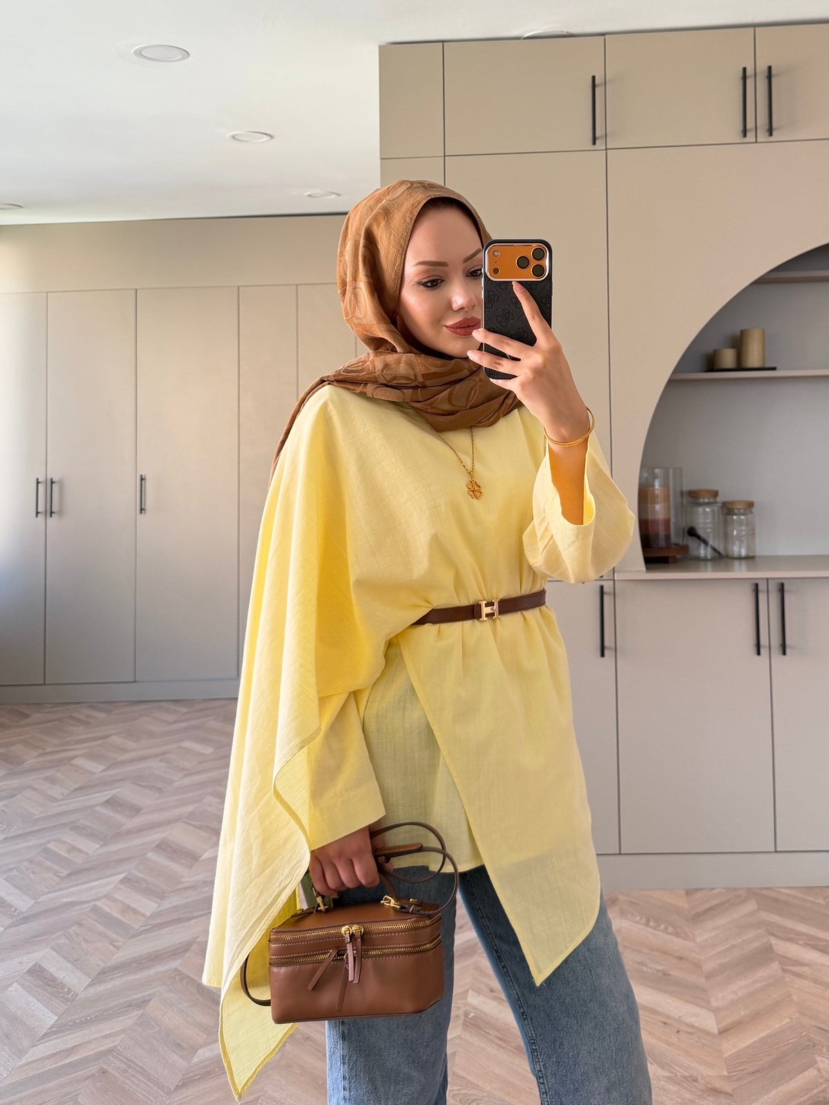 Ria Asimetrik Kesim Bluz Butteryellow (5479)