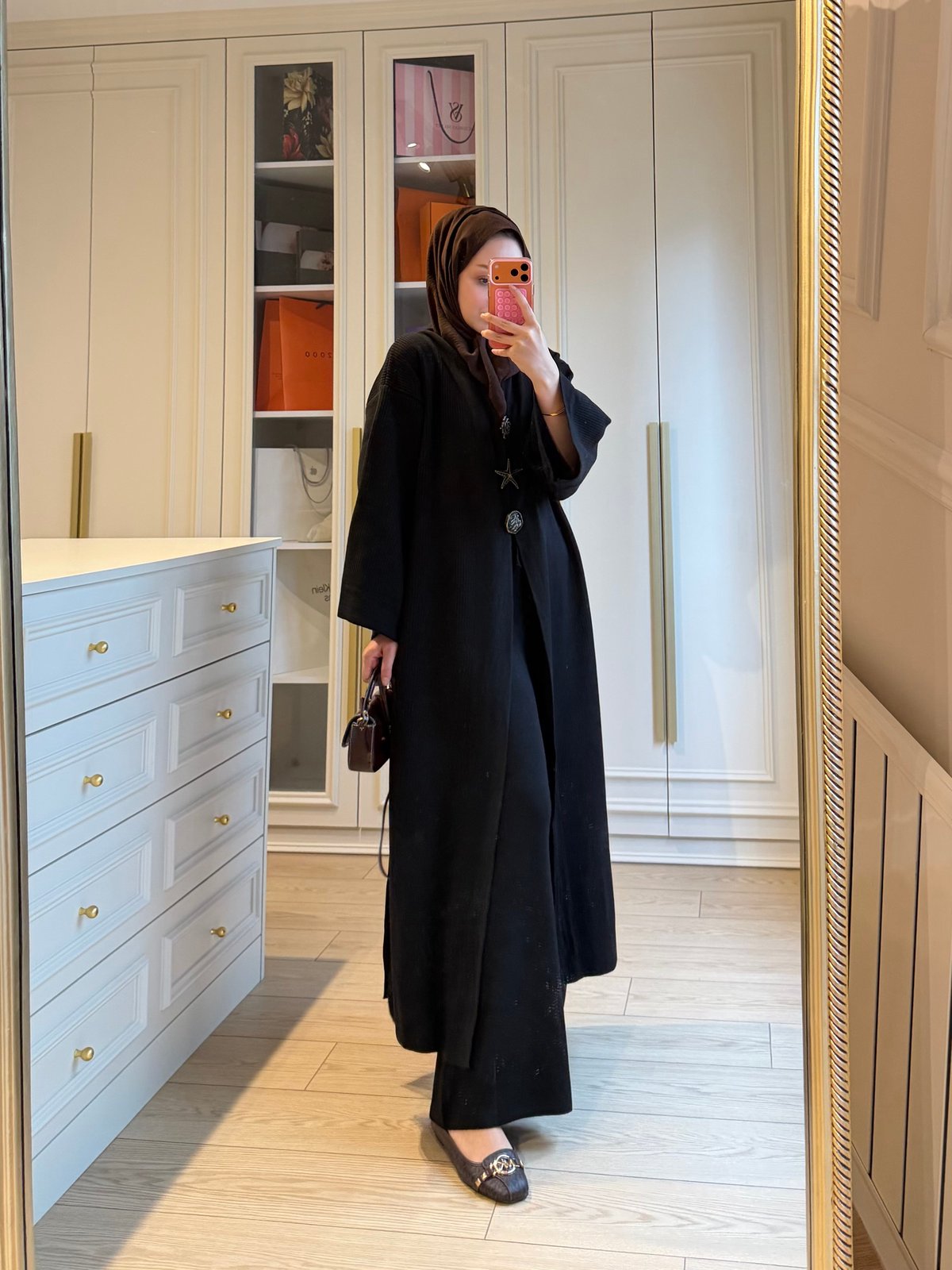 Roselle Broş Detaylı Triko İkili Takım Siyah 