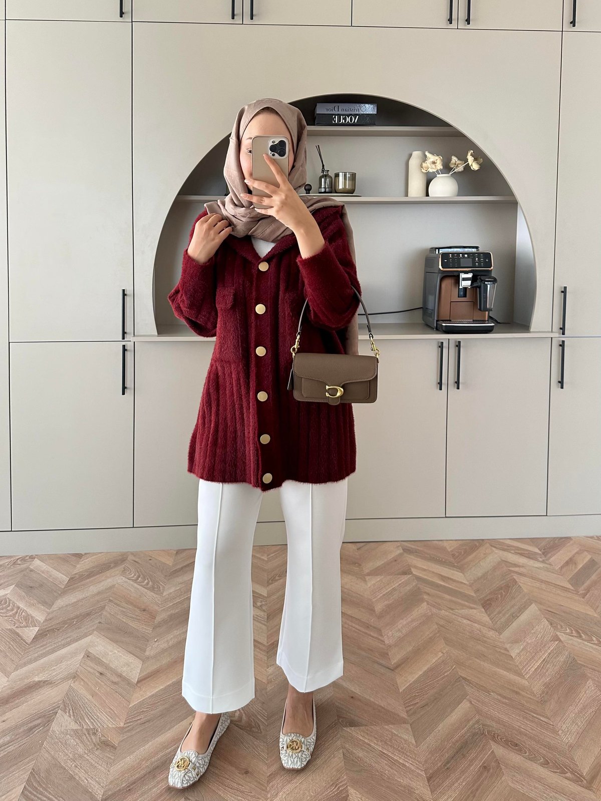 Rove Angora Hırka Bordo