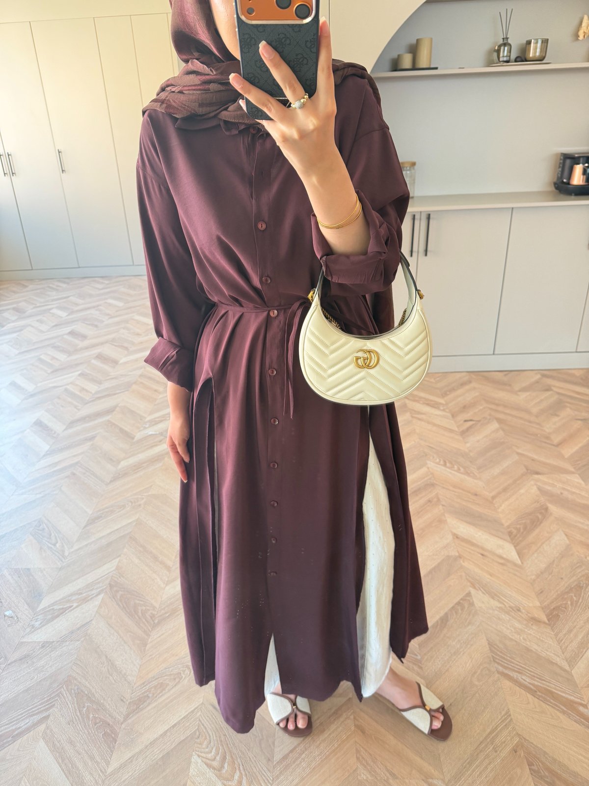 Ruiza Düğmeli Elbise\Tunik Bordo (2364)
