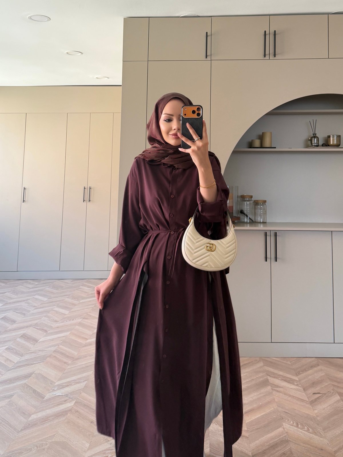Ruiza Düğmeli Elbise\Tunik Bordo (2364)
