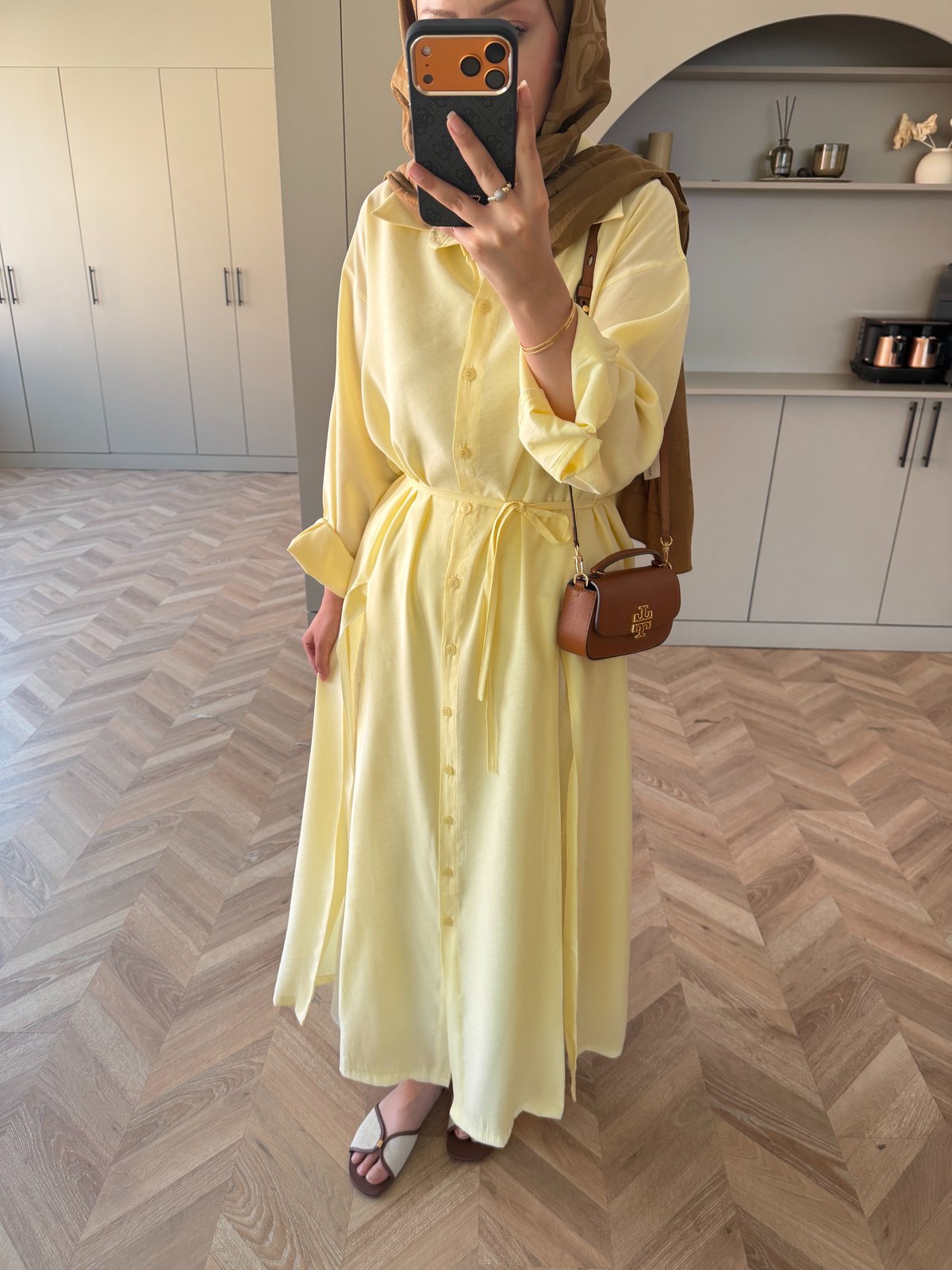 Ruiza Düğmeli Elbise\Tunik ButterYellow (2364)