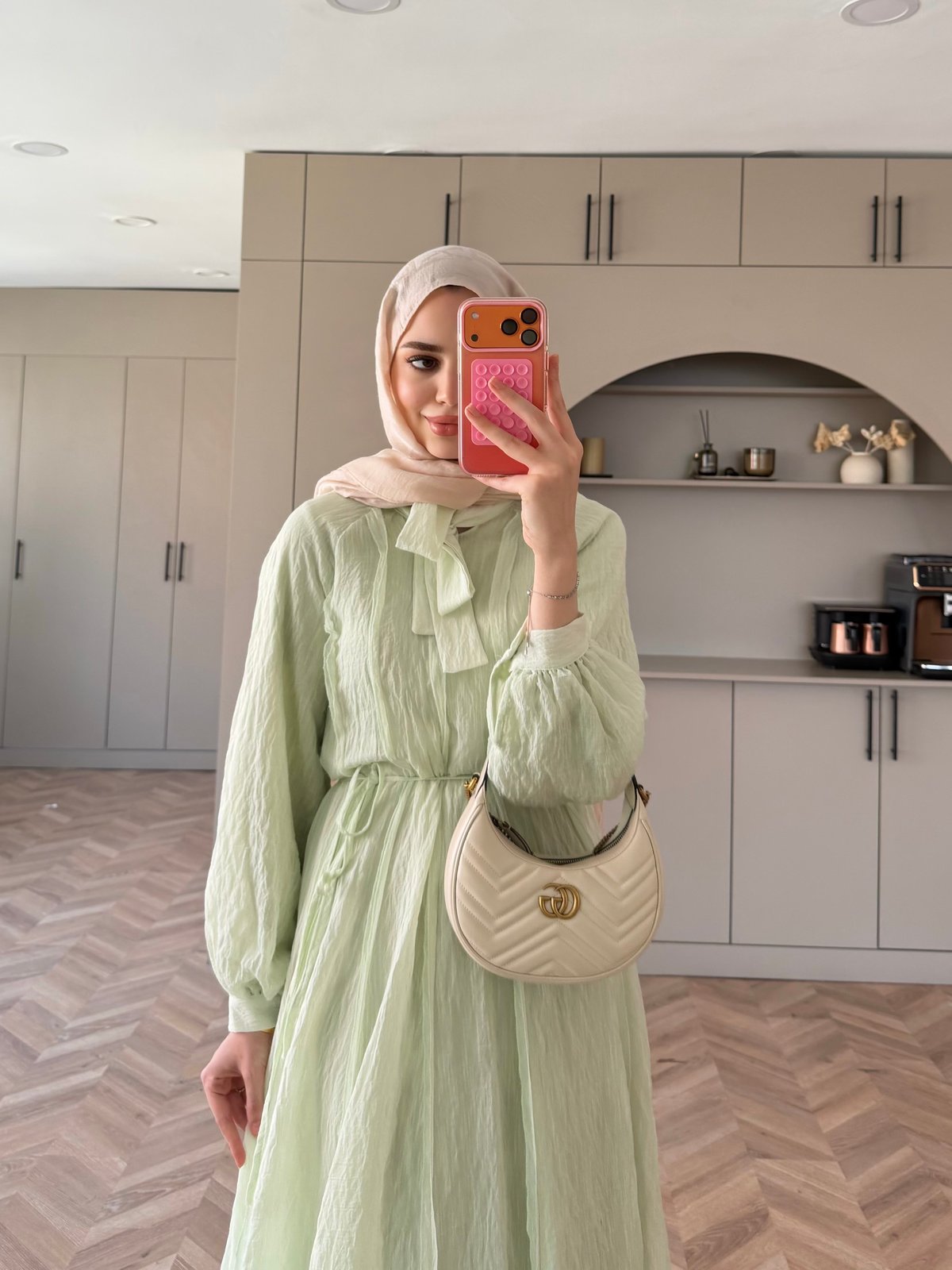 Narin Şal Detaylı Elbise Pembe (4462)