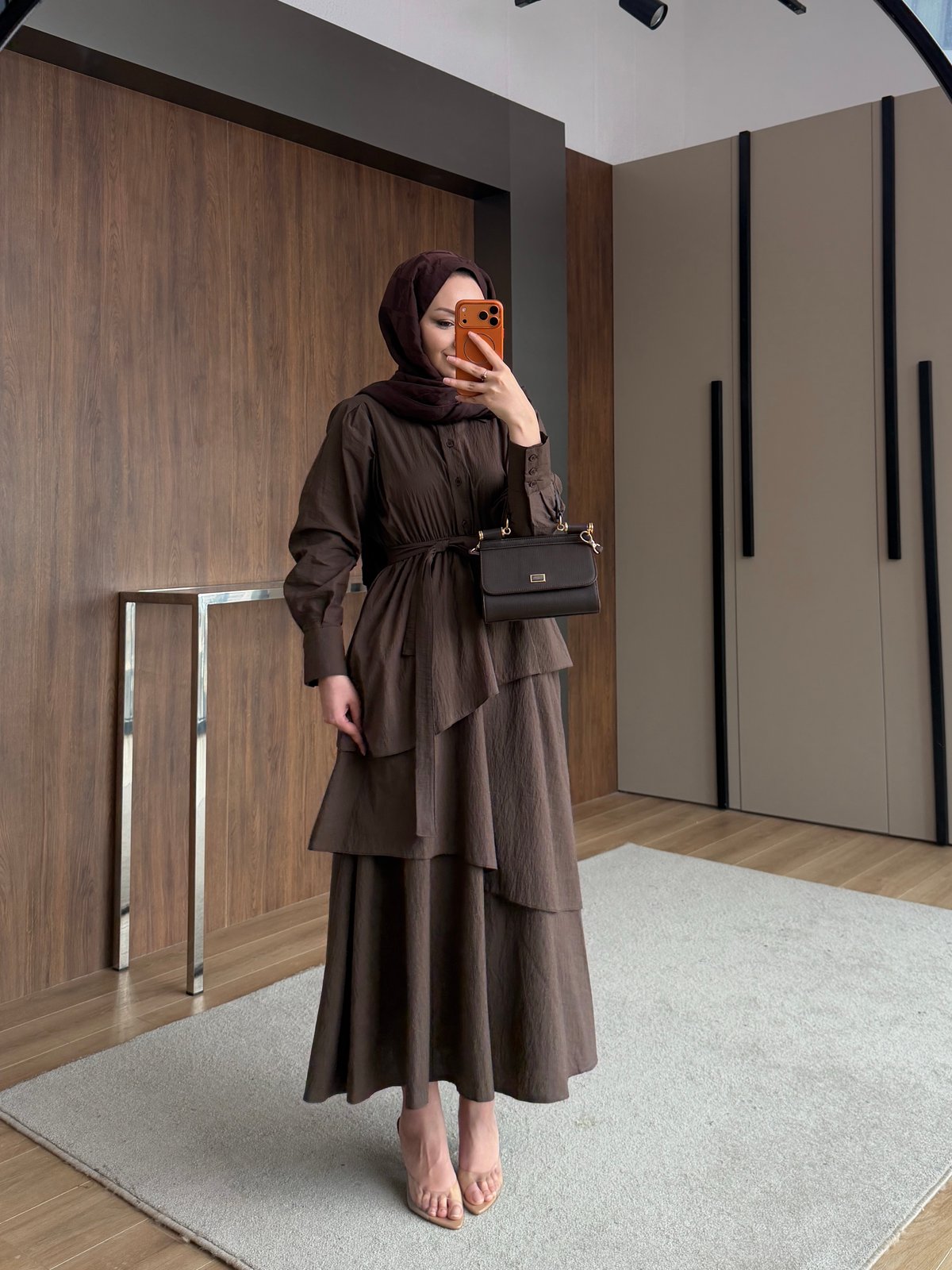 Saher Kat Kat Elbise Acı Kahve (4422)