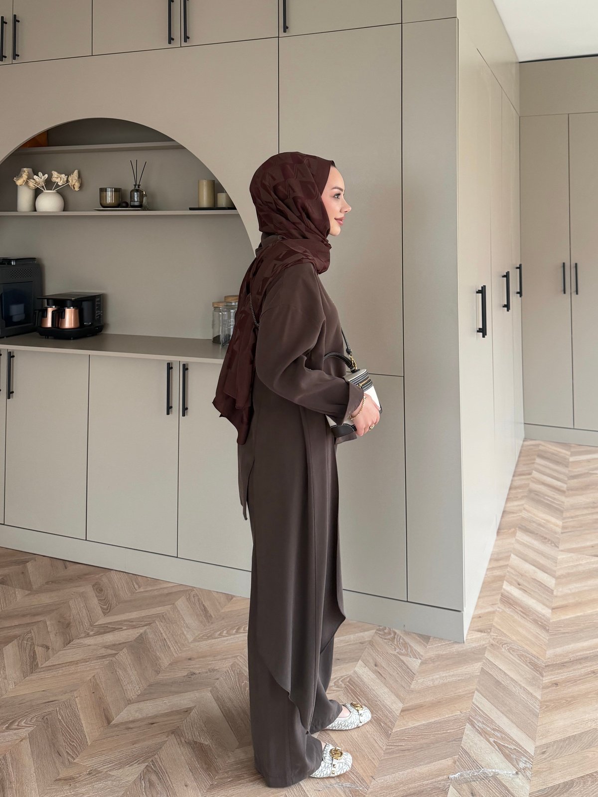 Sane Pantolonlu Takım Kahve (2362)