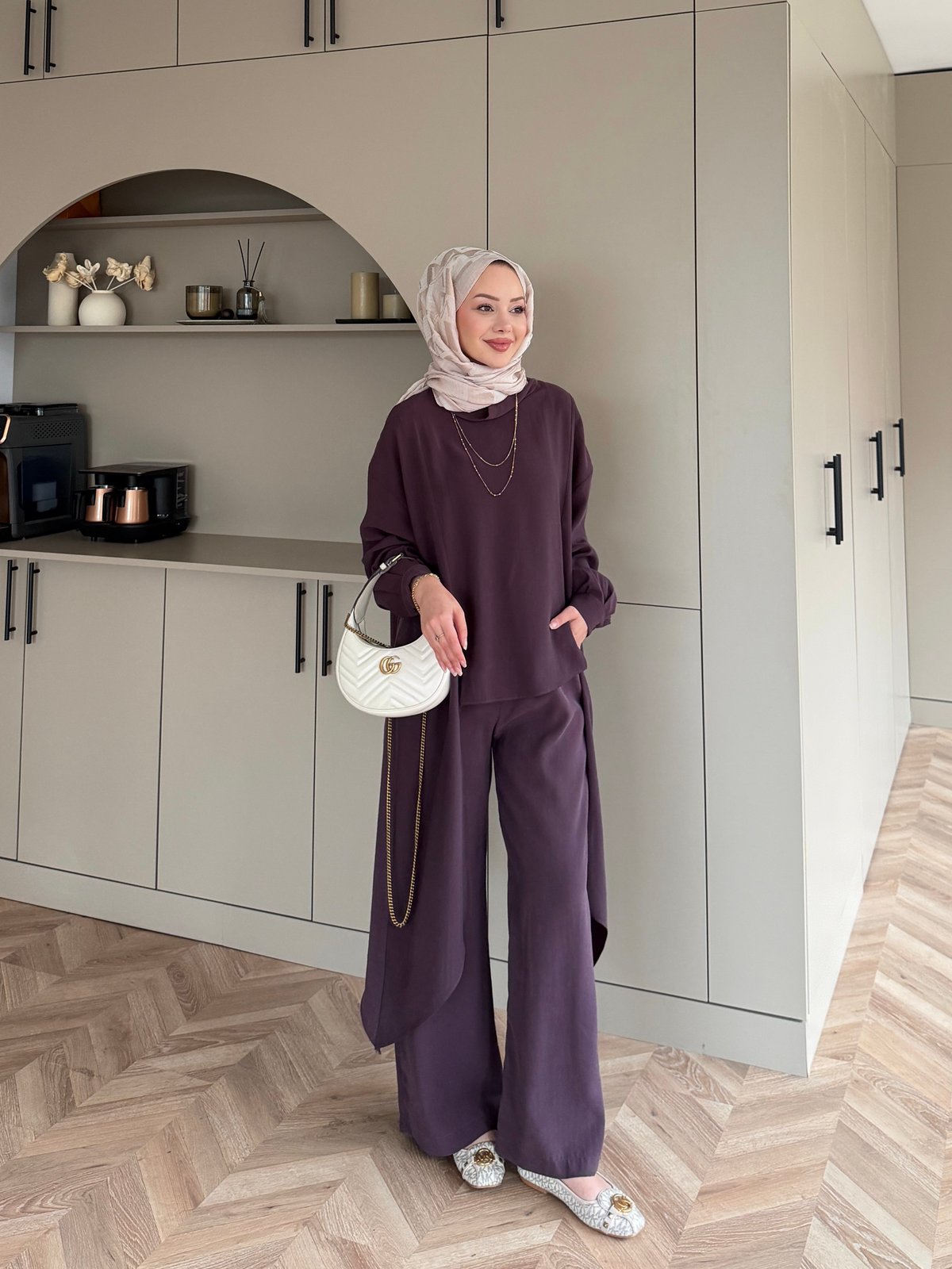 Sane Pantolonlu Takım Bordo (2362)